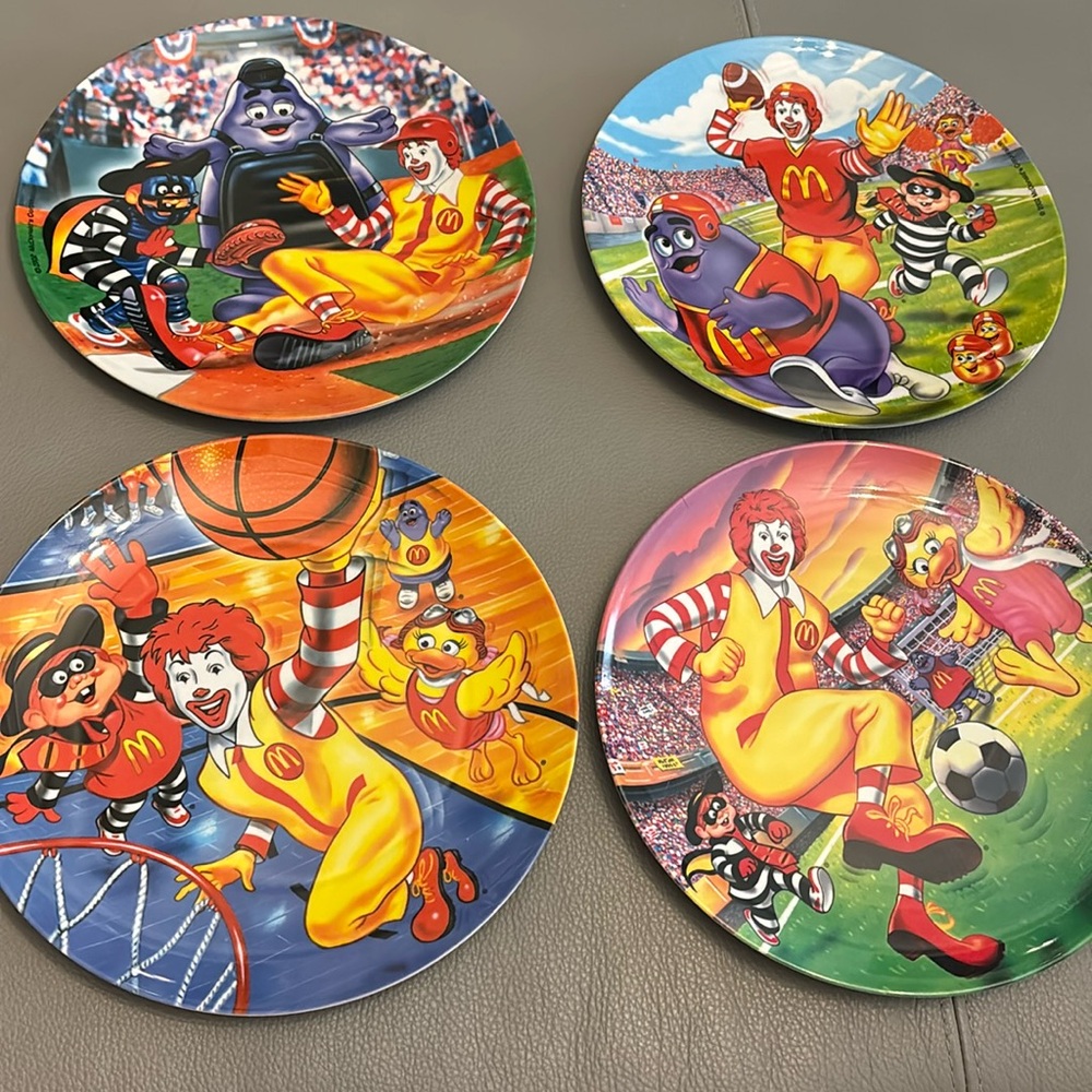 Vintage 2002 McDonald’s Sports Themed Plates